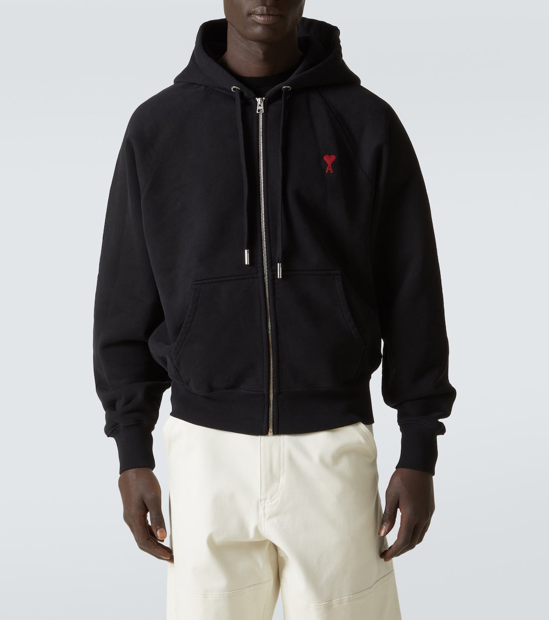 Ami De Cœur cotton jersey zip-up hoodie